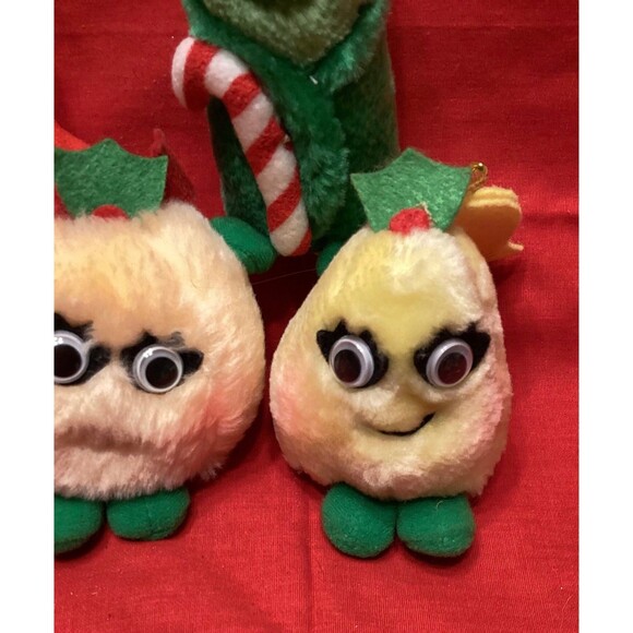 Del Monte Plush Christmas Yumkins 1991 Vegetable Tree Ornaments Set of 6 - Picture 2 of 12